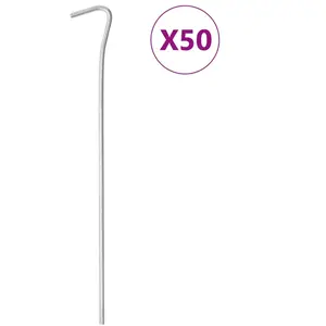 Comparateur de prix : vidaXL Piquets de tente 50 pcs 23 cm Ø4 mm acier galvanisé