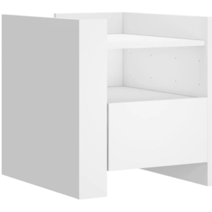 vidaXL Table de chevet blanc 45x50x50 cm bois d’ingénierie pas cher