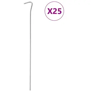 Comparateur de prix : vidaXL Piquets de tente 25 pcs 30 cm Ø4 mm acier galvanisé