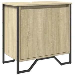 vidaXL Armoire lavabo de salle de bain chêne sonoma 60x35x60 cm pas cher