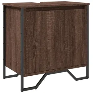 Comparateur de prix : vidaXL Armoire lavabo de salle de bain chêne marron 60x35x60 cm