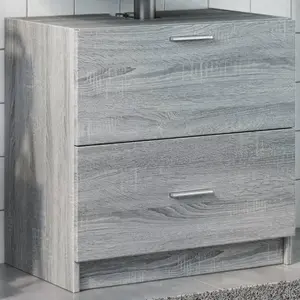 vidaXL Meuble d'évier sonoma gris 59x37x59 cm bois d'ingénierie pas cher