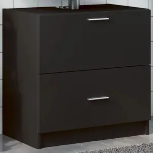 vidaXL Armoire d'évier noir 59x37x59 cm bois d'ingénierie