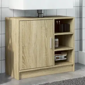 Comparateur de prix : vidaXL Armoire d'évier chêne sonoma 63x29x55 cm bois d'ingénierie