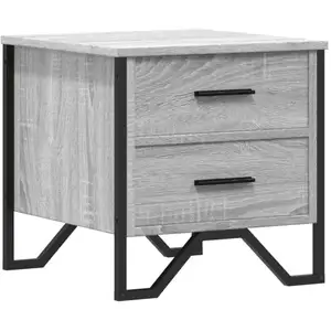 Comparateur de prix : vidaXL Table de chevet sonoma gris 40x41x40 cm bois d'ingénierie