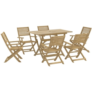 vidaXL Ensemble à manger de jardin 7 pcs Bois d'acacia solide pas cher