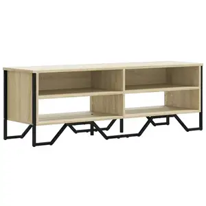 vidaXL Meuble TV chêne sonoma 122x34x41 cm bois d'ingénierie pas cher