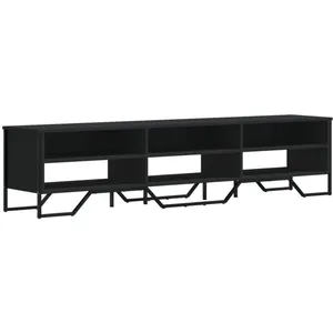 vidaXL Meuble TV noir 180x34x41 cm bois d'ingénierie pas cher