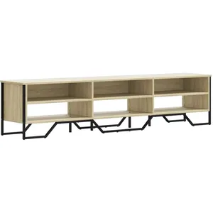vidaXL Meuble TV chêne sonoma 180x34x41 cm bois d'ingénierie pas cher