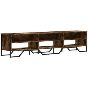 vidaXL Meuble TV chêne fumé 180x34x41 cm bois d'ingénierie pas cher