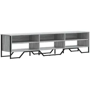 vidaXL Meuble TV sonoma gris 180x34x41 cm bois d'ingénierie pas cher
