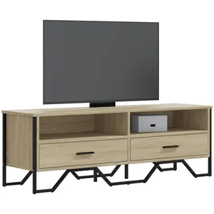 vidaXL Meuble TV chêne sonoma 122x34x41 cm bois d'ingénierie pas cher