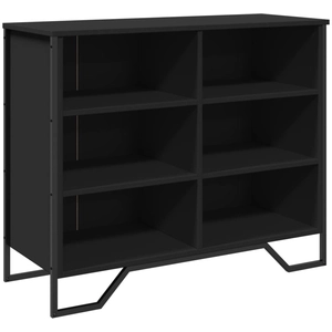 vidaXL Buffet noir 91x35,5x74,5 cm bois d’ingénierie