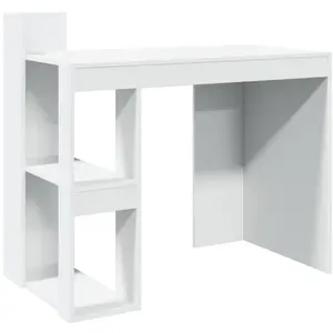 vidaXL Bureau blanc 103,5x56,5x94 cm bois d'ingénierie pas cher