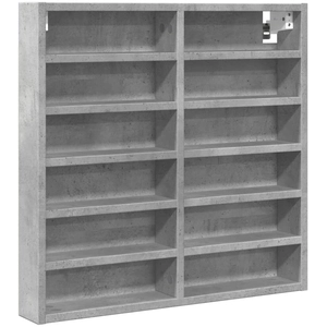 vidaXL Armoire à vitrine gris béton 60x8,5x58 cm bois d'ingénierie pas cher