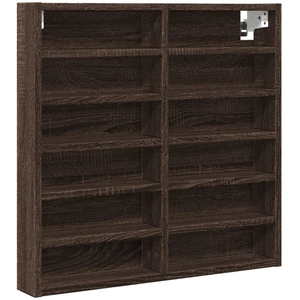 vidaXL Armoire à vitrine chêne marron 60x8,5x58 cm bois d'ingénierie pas cher