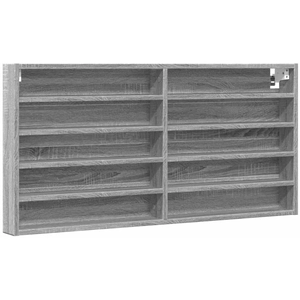vidaXL Armoire à vitrine sonoma gris 100x8,5x50 cm bois d'ingénierie pas cher