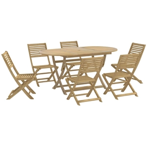 vidaXL Ensemble à manger de jardin 7 pcs Bois d'acacia solide pas cher