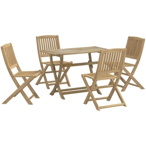 vidaXL Ensemble à manger de jardin 5 pcs Bois d'acacia solide pas cher
