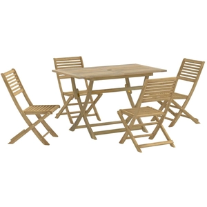 vidaXL Ensemble à manger de jardin 5 pcs Bois d'acacia solide pas cher