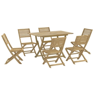 vidaXL Ensemble à manger de jardin 7 pcs Bois d'acacia solide pas cher