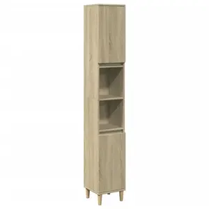 vidaXL Armoire salle de bain chêne sonoma 30x30x190 cm pas cher
