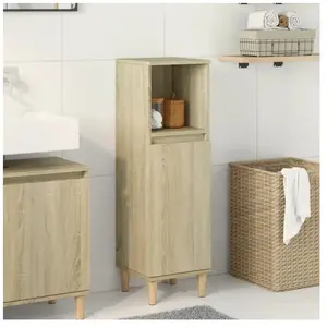 vidaXL Armoire salle de bain chêne sonoma 30x30x100 cm pas cher