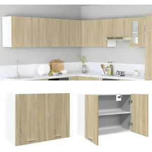 vidaXL Armoire suspendue Chêne sonoma 80x31x60 cm Aggloméré pas cher