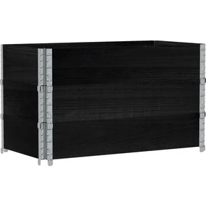vidaXL Jardinière noir 100x50 cm bois massif de pin pas cher