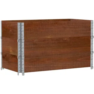 vidaXL Jardinière marron 100x50 cm bois massif de pin pas cher