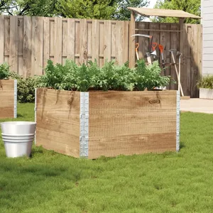 vidaXL Jardinière 100x100 cm bois de pin massif pas cher
