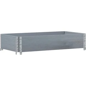 vidaXL Jardinière gris 100x50 cm bois massif de pin pas cher