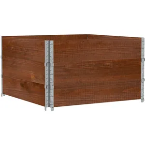 vidaXL Jardinière marron 100x100 cm bois massif de pin pas cher