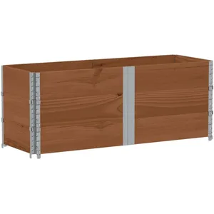 vidaXL Jardinière marron 150x50 cm bois massif de pin pas cher
