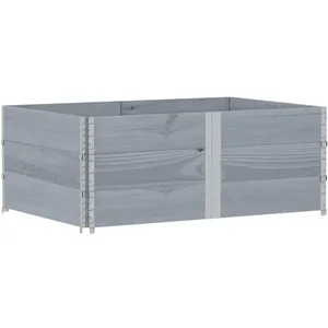 vidaXL Jardinière gris 150x100 cm bois de pin massif pas cher