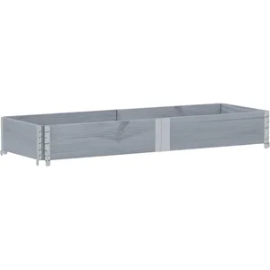 vidaXL Jardinière gris 150x50 cm bois massif de pin pas cher