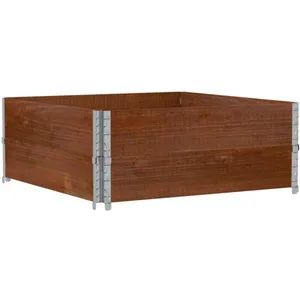 vidaXL Jardinière marron 100x100 cm bois massif de pin pas cher