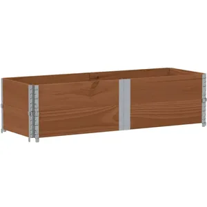 vidaXL Jardinière marron 150x50 cm bois massif de pin pas cher
