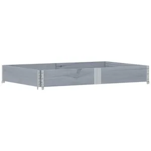 vidaXL Jardinière gris 150x100 cm bois de pin massif
