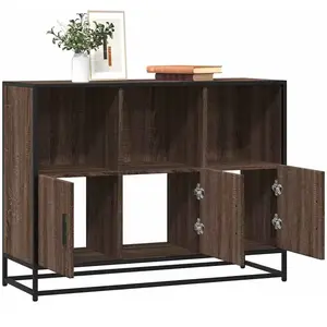 vidaXL Buffet chêne marron 100x35x76 cm bois d'ingénierie pas cher