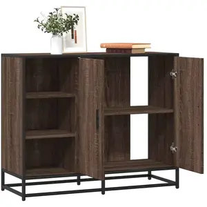 vidaXL Buffet chêne marron 92x35x76 cm Bois d'ingénierie pas cher