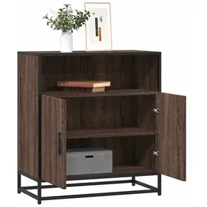 vidaXL Buffet chêne marron 68x35x76 cm bois d'ingénierie pas cher