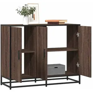 vidaXL Buffet chêne marron 94x35x76 cm bois d'ingénierie pas cher