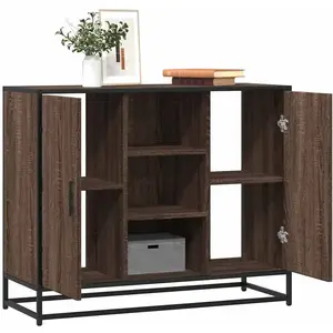 vidaXL Buffet chêne marron 92x35x76 cm Bois d'ingénierie pas cher