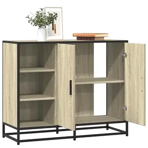 vidaXL Buffet chêne sonoma 92x35x76 cm bois d'ingénierie pas cher