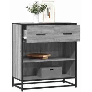 vidaXL Buffet sonoma gris 68x35x76 cm bois d'ingénierie pas cher