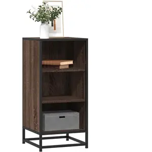 vidaXL Buffet chêne marron 35,5x35x76 cm bois d'ingénierie et métal