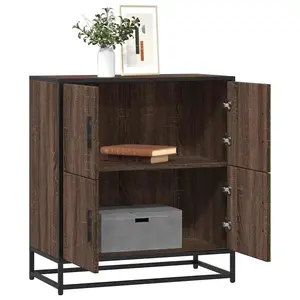 Comparateur de prix : vidaXL Buffet chêne marron 68x35x76 cm bois d'ingénierie