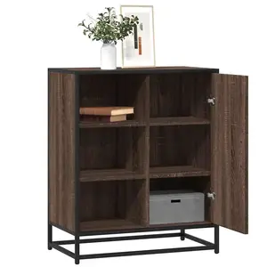 vidaXL Buffet chêne marron 62x35x76 cm bois d'ingénierie pas cher