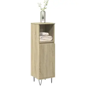 vidaXL Vidaxl Armoire Salle De Bain Chêne Sonoma 30x30x100 Cm pas cher